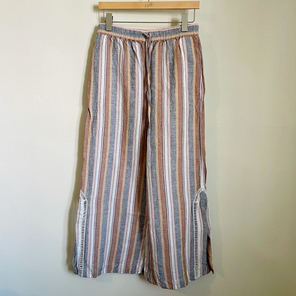 ‼️‼️SOLD‼️‼️Free People Striped Wide Leg Linen Pants - Picture 8 of 8